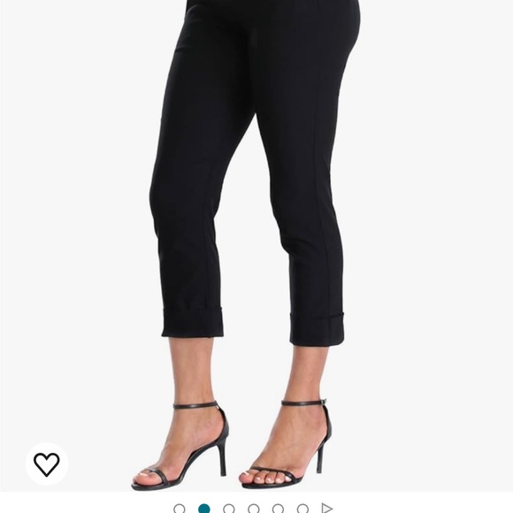 HDE Pull On Capri Pants for Women with Pockets Elastic Waist Cropped Pants - Picture 5 of 11